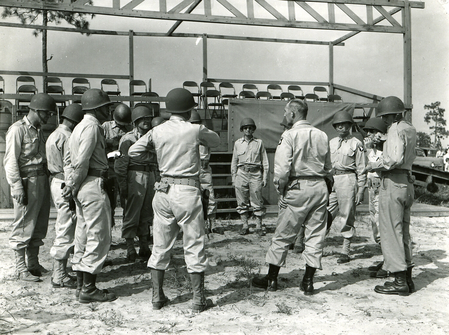 101st Airborne Division Paratroopers Gathered at Training Facility, WWII