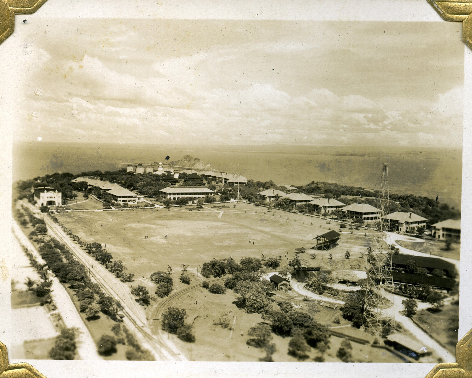Aerial View of a Coastal Military Post Near Manila, Philippines, Pre-WWII Era