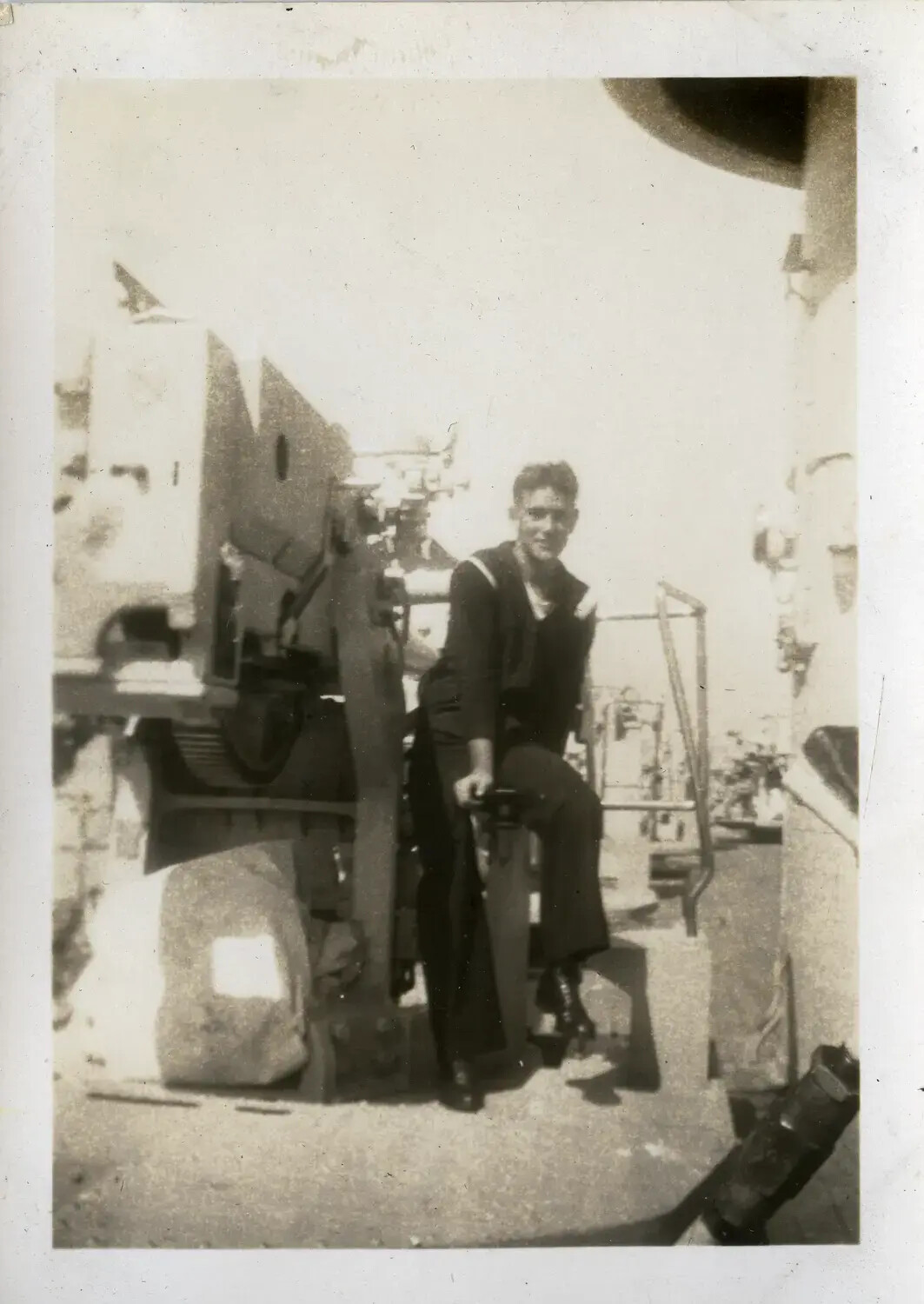 U.S. Navy Sailor at Gun Director Station Aboard USS Maryland, 1930s