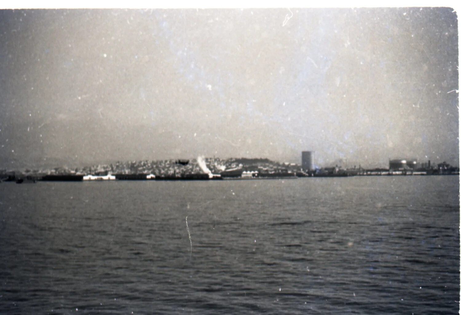 San Francisco Waterfront Viewed from USS Yorktown, 1954