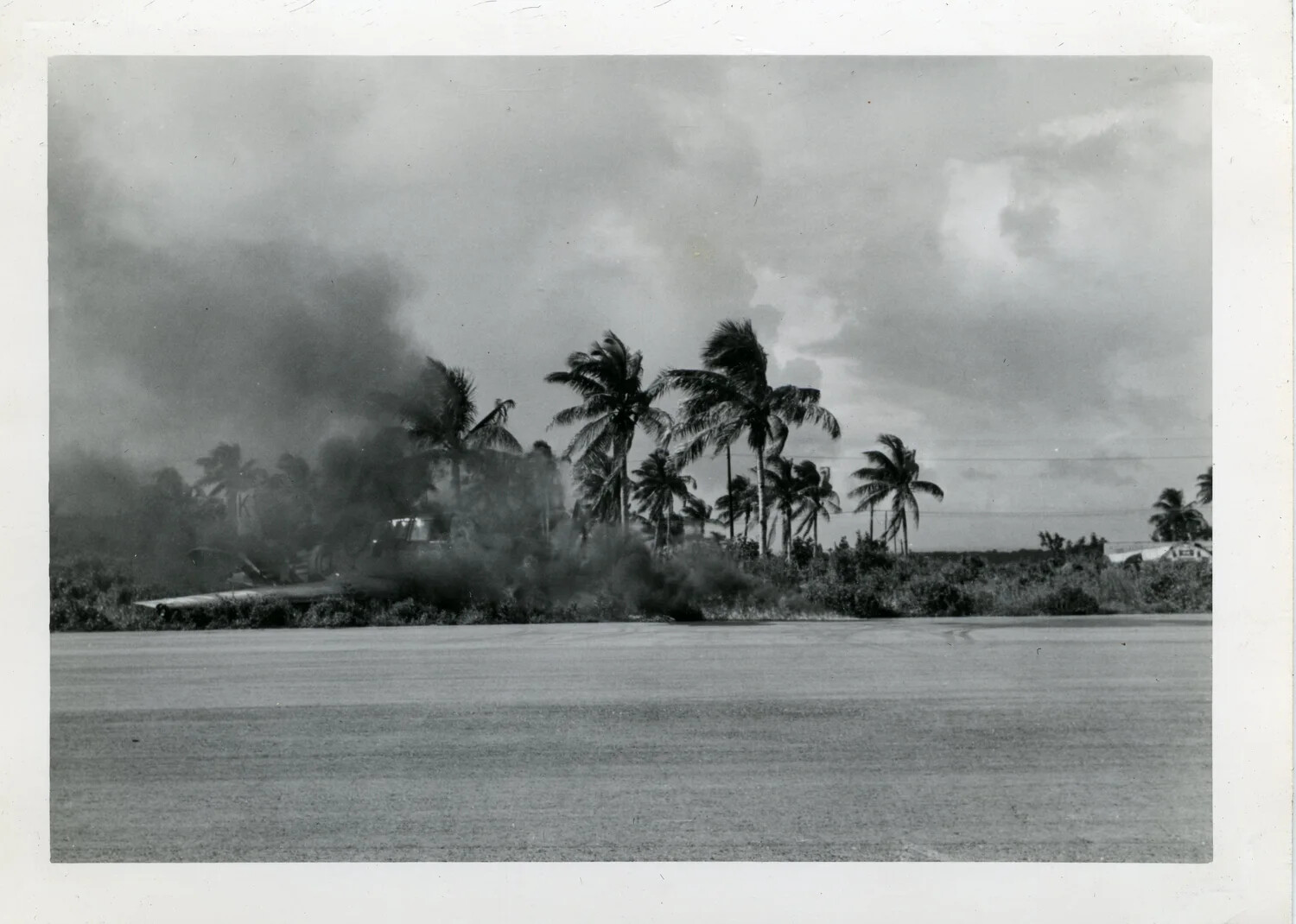 Aircraft Crash and Fire at Runway Edge, Agana Airfield, Guam, VR-6 Squadron Album