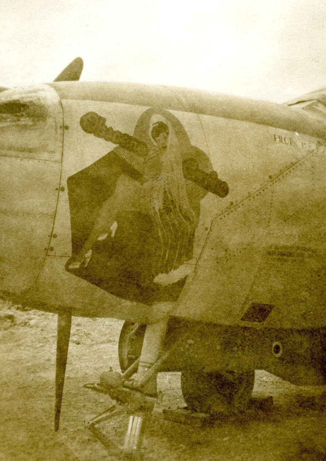 Nose Art Detail on 345th Bombardment Group Aircraft, Pacific Theater, WWII