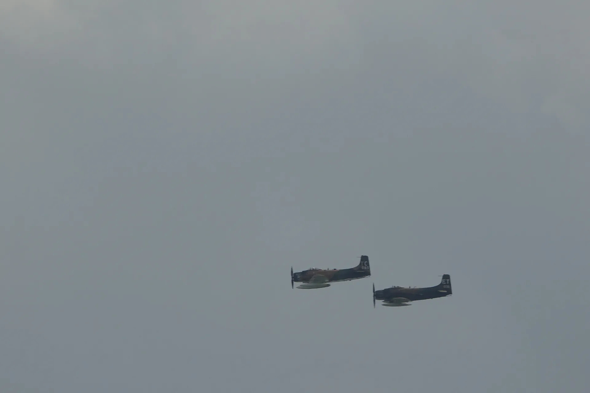 Two-Ship A-1 Skyraider Formation Flight, May 2019 Reunion Event