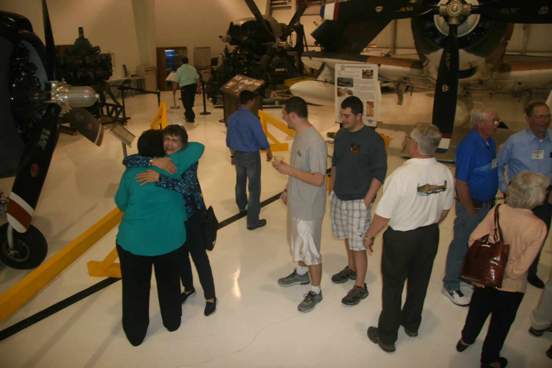 Attendees at Tailwind Reunion Event, Aviation Museum Hangar, April 30, 2016