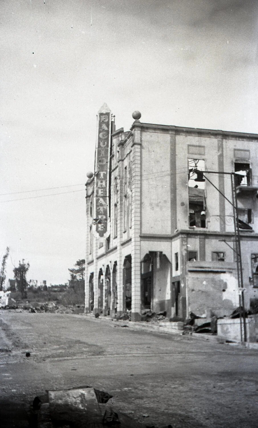 Ruins of the Baguio Theatre, Battle of Luzon, Philippines, 1945
