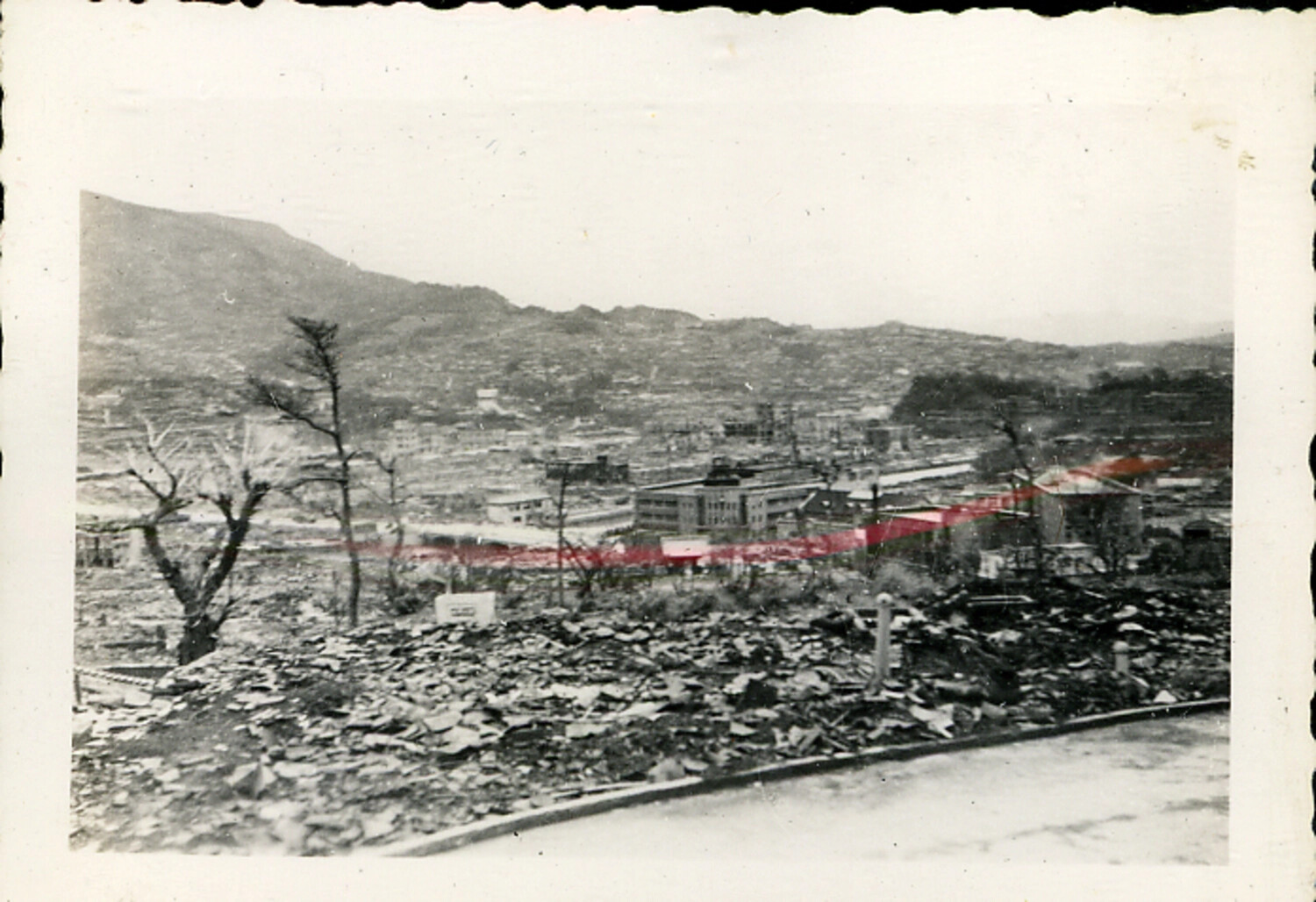 View Toward Surviving Buildings and Ruins, Hiroshima, Japan, Post-Atomic Bomb, 1945