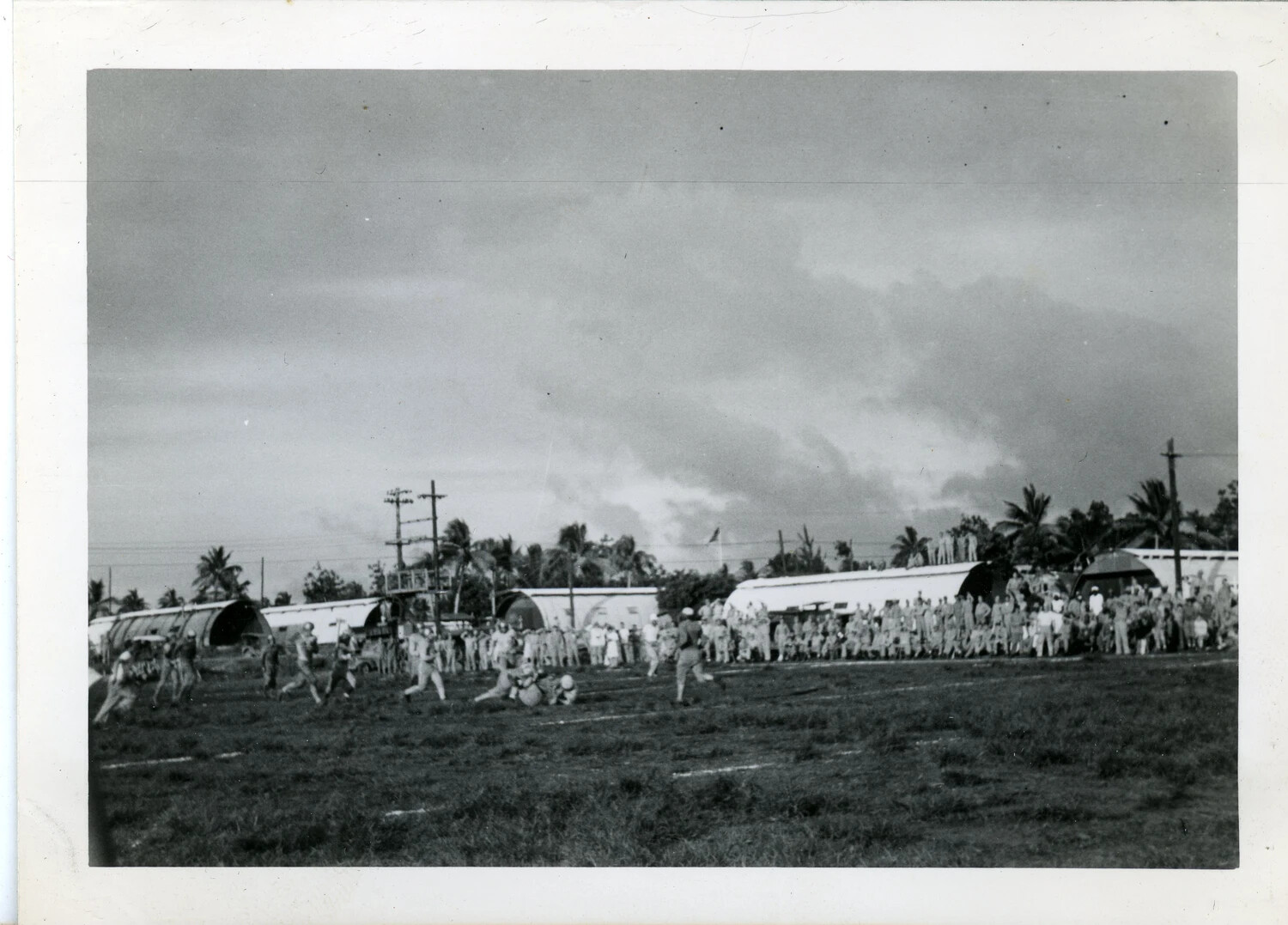 Football Game at Naval Air Station Agana, Guam, WWII Era