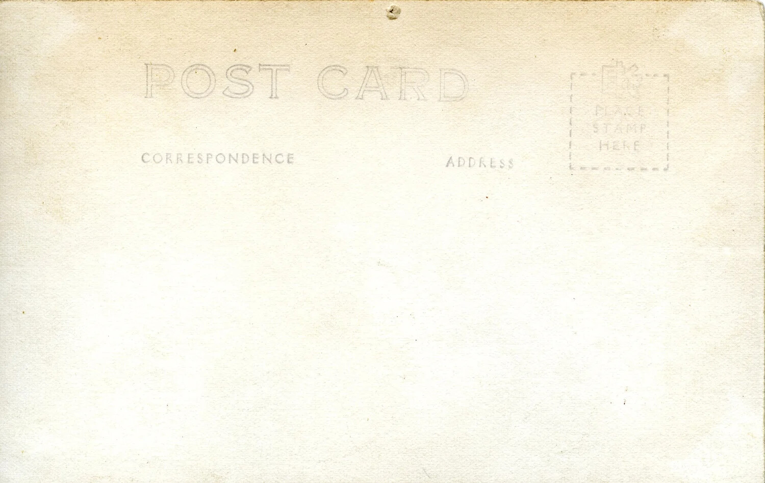 Blank Reverse of Unused Real-Photo Postcard Stock, WWII Era