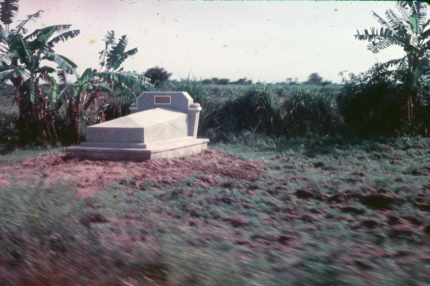 Traditional Vietnamese Family Tomb Along Rural Roadside, South Vietnam, 1965