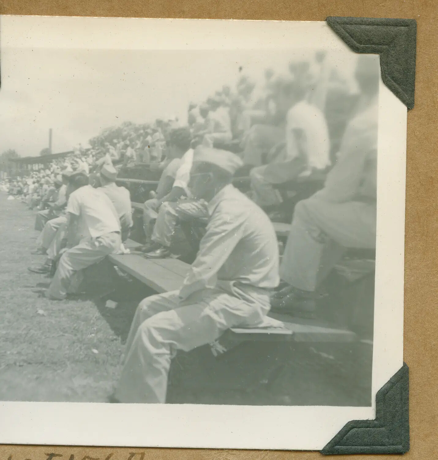 Sailors in the Bleachers at a Recreational Event, Hawaii, World War II Era