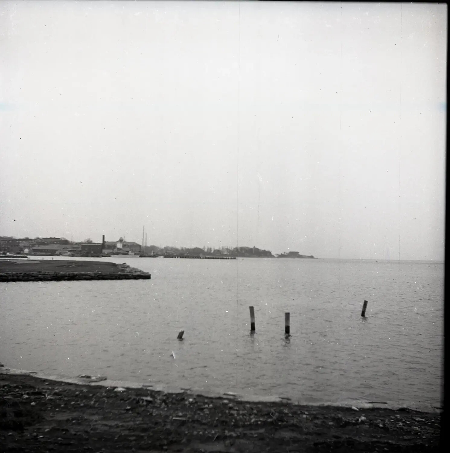 Harbor and Waterfront View, Interspersed Frame - Military Band Negatives Collection