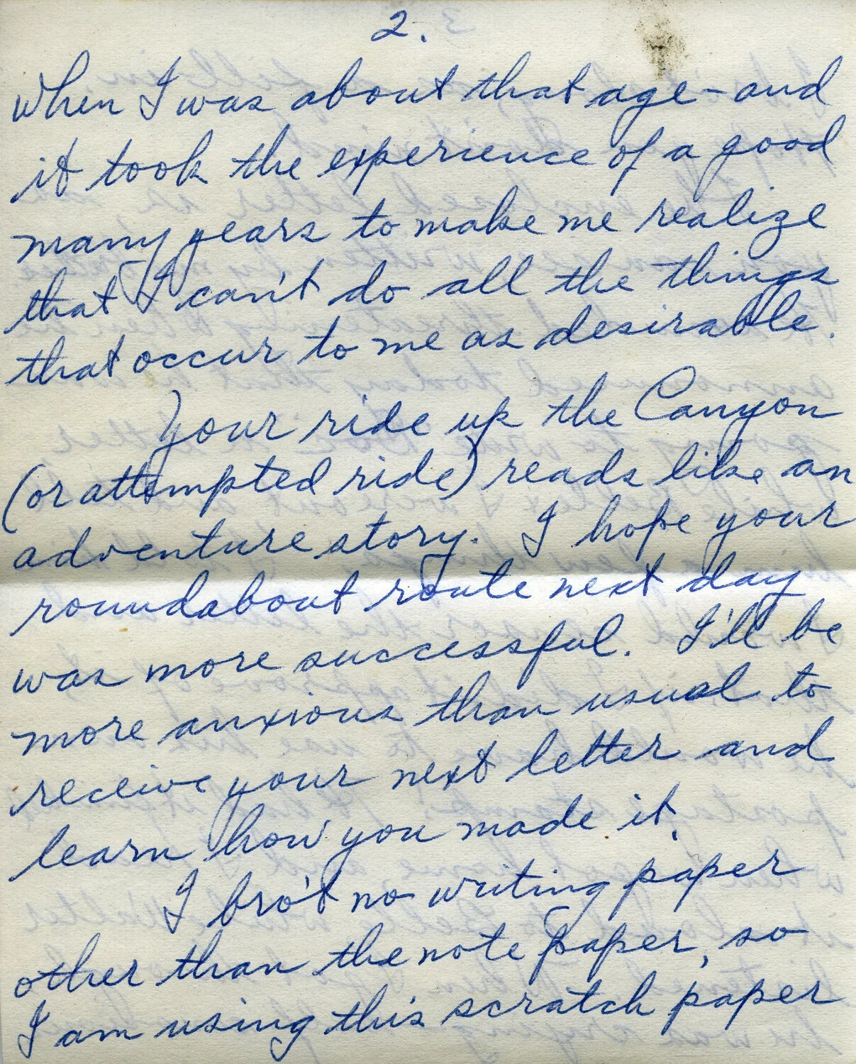 Handwritten Letter, Page 2 — Willis W. Wagener Correspondence Collection, 'Letters from Misc.'