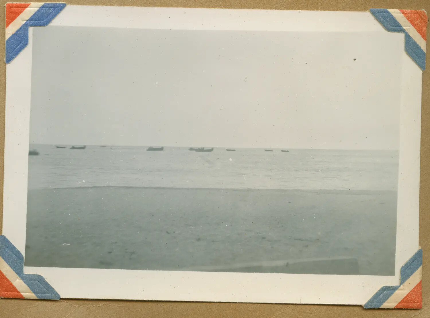Beach and Offshore Small Craft, Hawaii, WWII-era Album Snapshot