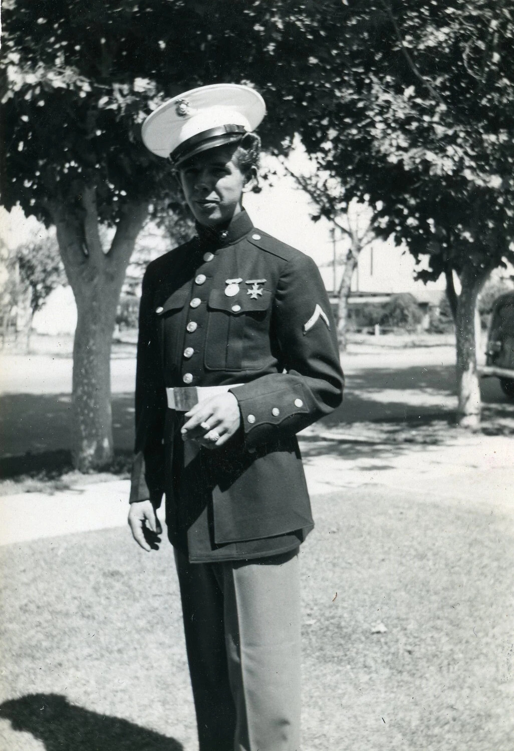 U.S. Marine in Dress Blues, VMF-214 Album Portrait