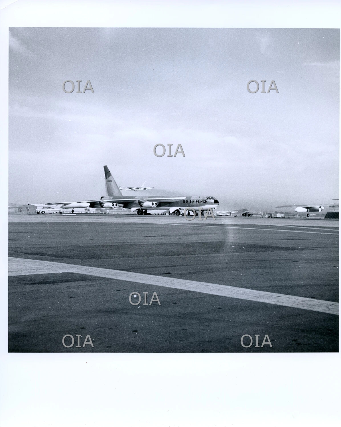 Boeing B-52 Stratofortress on Airfield Ramp - USAF Ground View