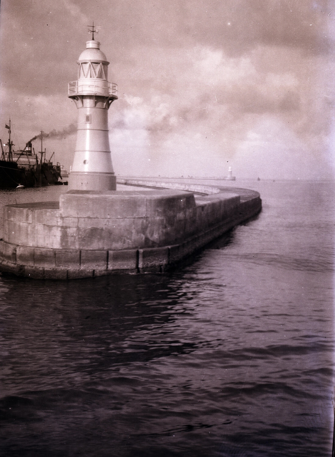 Harbor Breakwater Lighthouse, China Coast, U.S. Navy Pre-WWII China Station Photograph Collection, 1930s