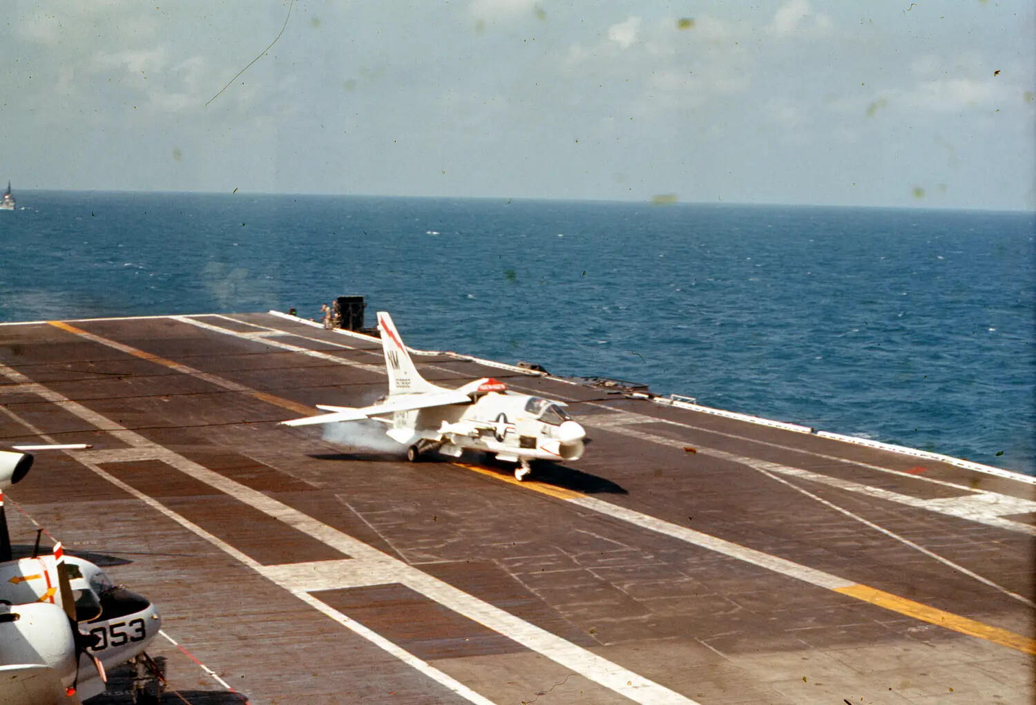 F-8 Crusader of VF-194 Touching Down Aboard USS Ticonderoga, Vietnam War Era