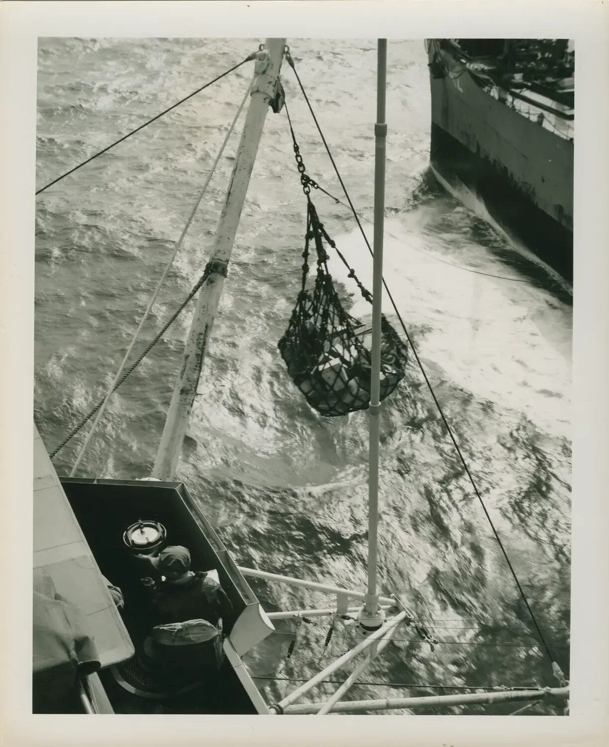 Underway Replenishment Operation, USS Petrof Bay (CVE-80), World War II