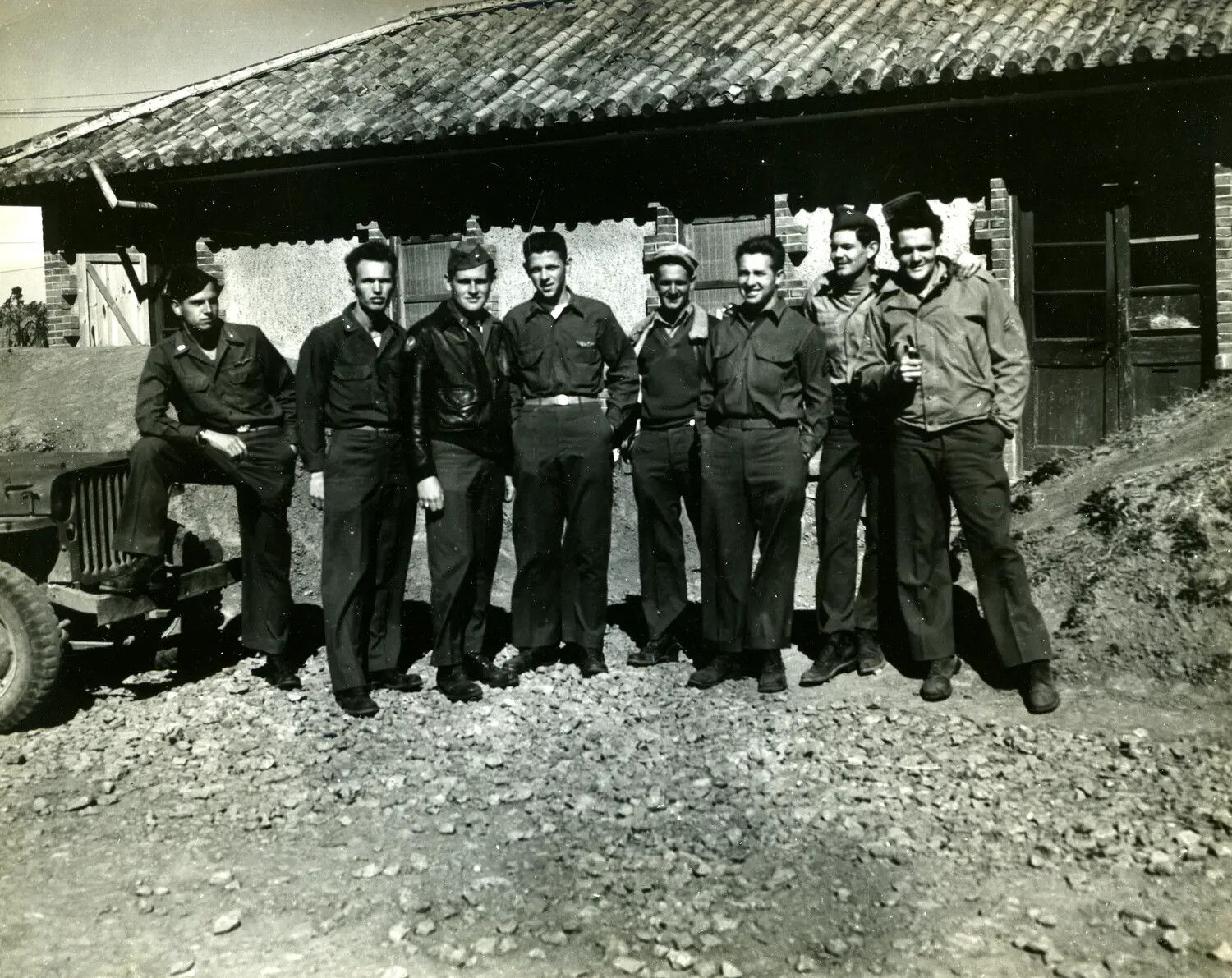 Group Portrait of American Servicemen, China-Burma-India Theater Archive, WWII