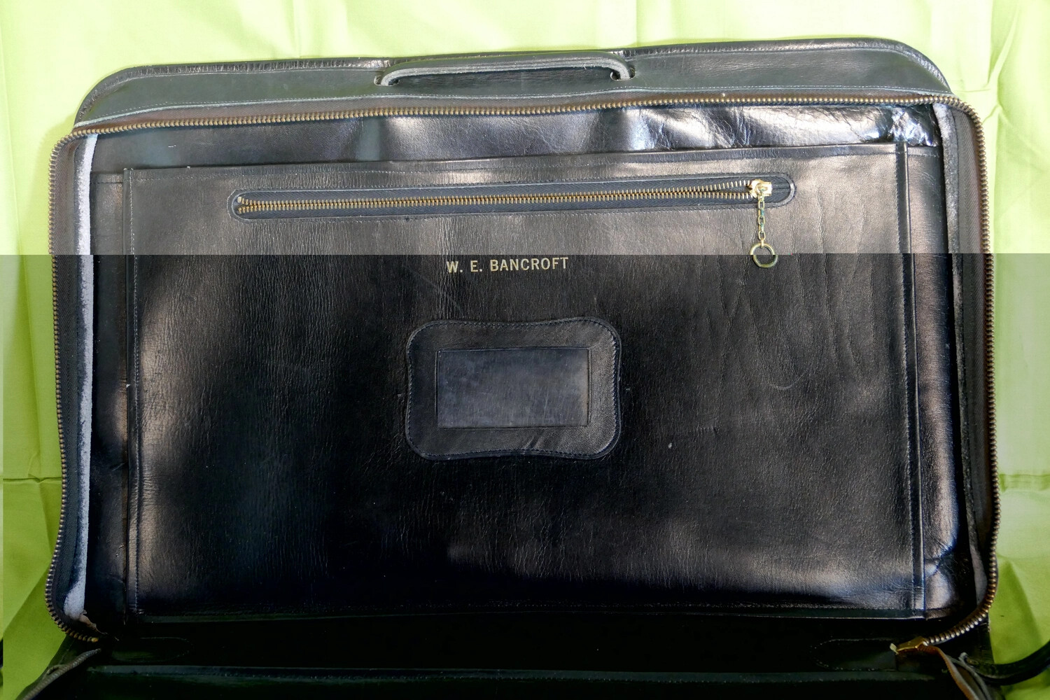 Personal Leather Document Case Embossed "W. E. Bancroft," Korean War Era