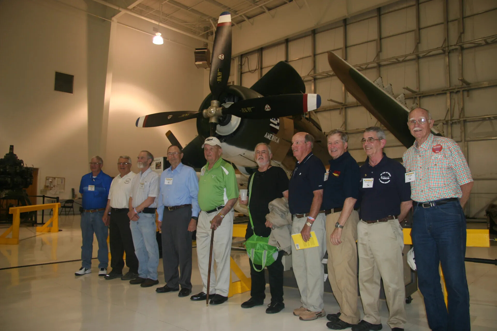 Reunion Group Photo, Aviation Museum Hangar, 2016 Tailwind Gathering