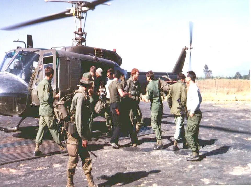 SOG Team Boarding UH-1 Huey Before Mission, 'Don E's 1st Flight,' Don Fulton Collection