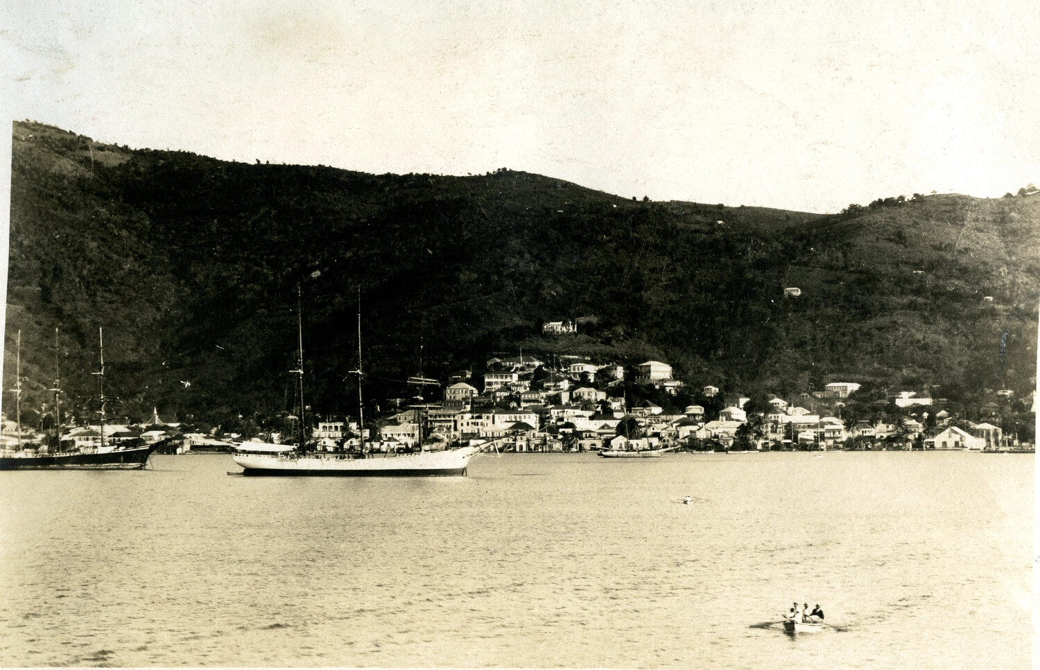 Town and Harbor of St. Thomas, Danish West Indies (Full Detail View)