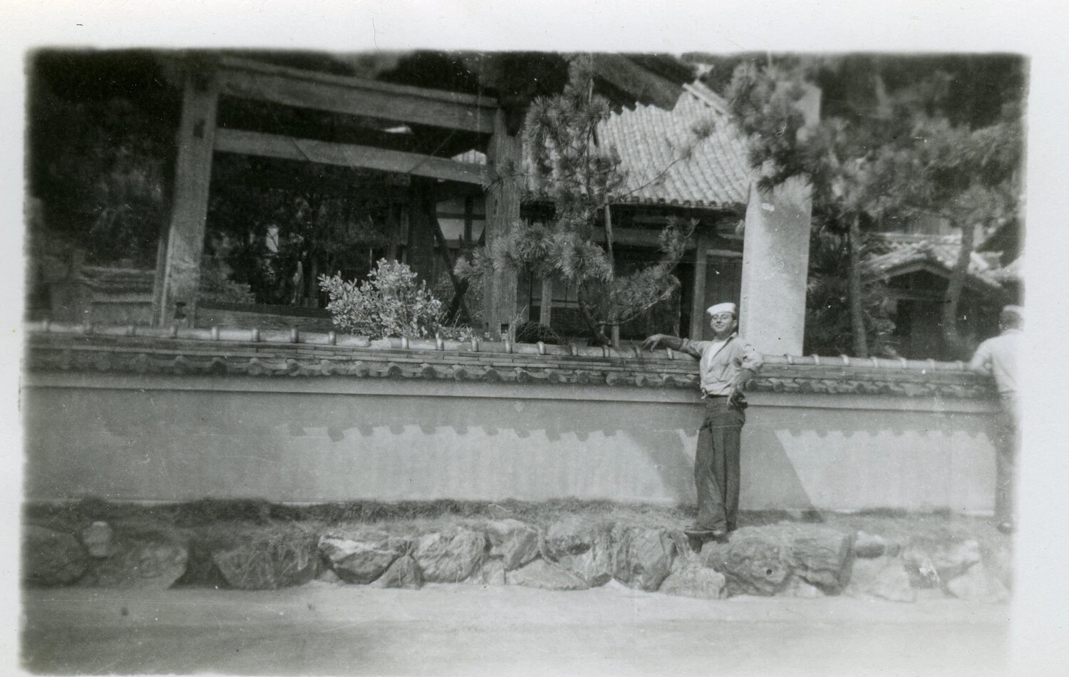 U.S. Sailor at Japanese Residence, Occupied Japan