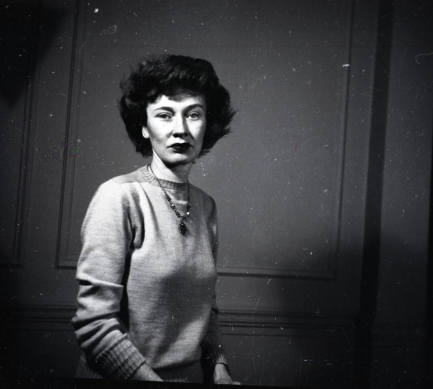 Studio Portrait of a Woman -- Frame from a Mixed-Subject Negative Roll (Military Band Collection)