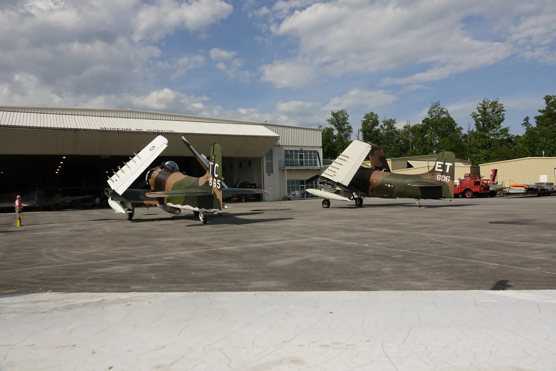 Preserved Douglas A-1 Skyraider Attack Aircraft on Museum Ramp, Tennessee Aviation Museum