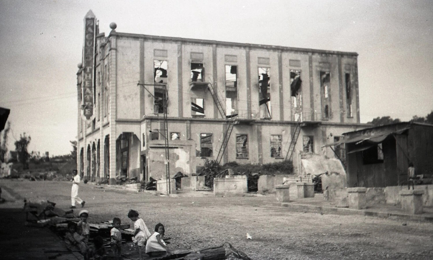Ruins of the Baguio Theatre, Baguio, Luzon, Philippines, WWII Aftermath