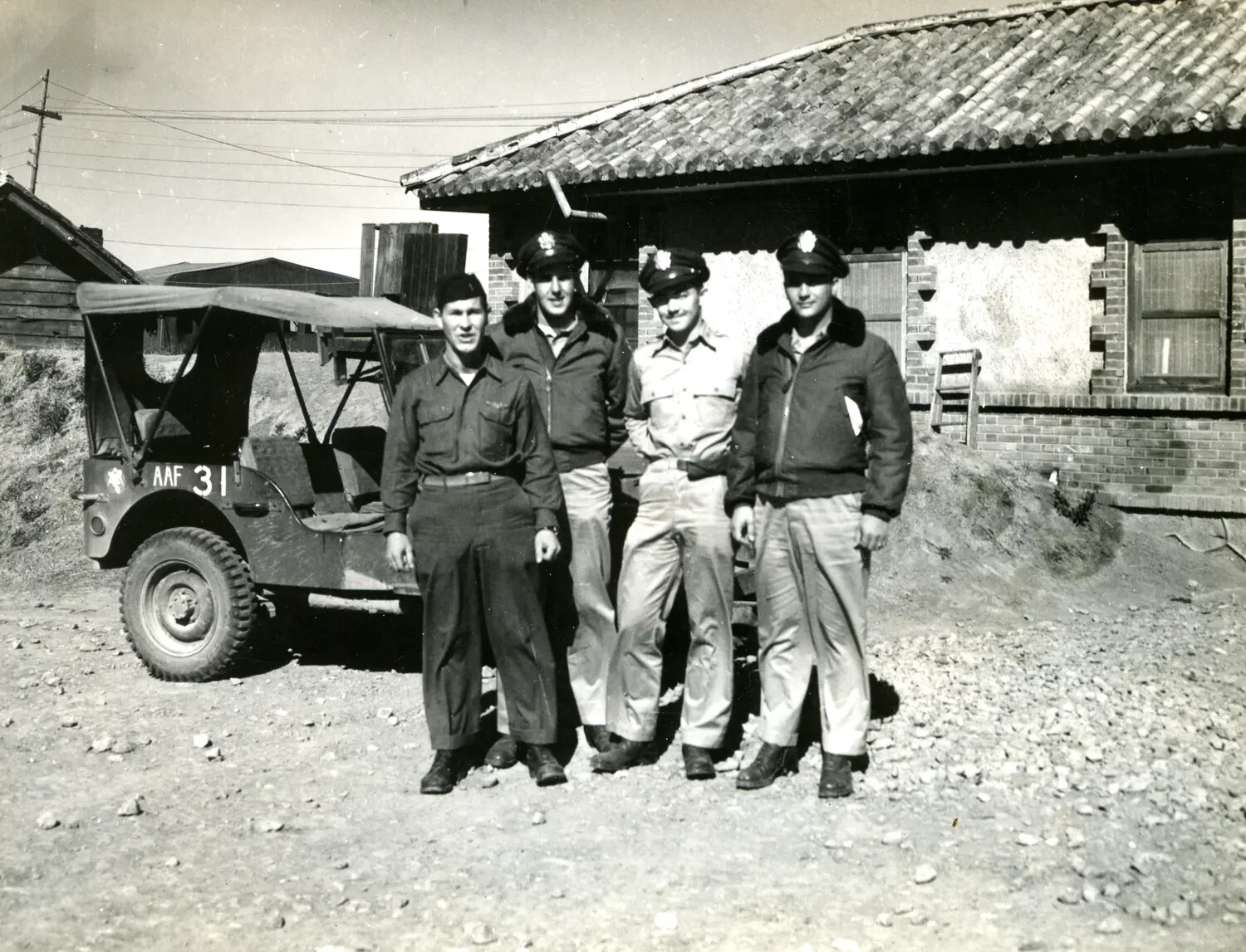 U.S. Army Air Forces Personnel with Jeep 'AAF 31', China-Burma-India Theater, WWII