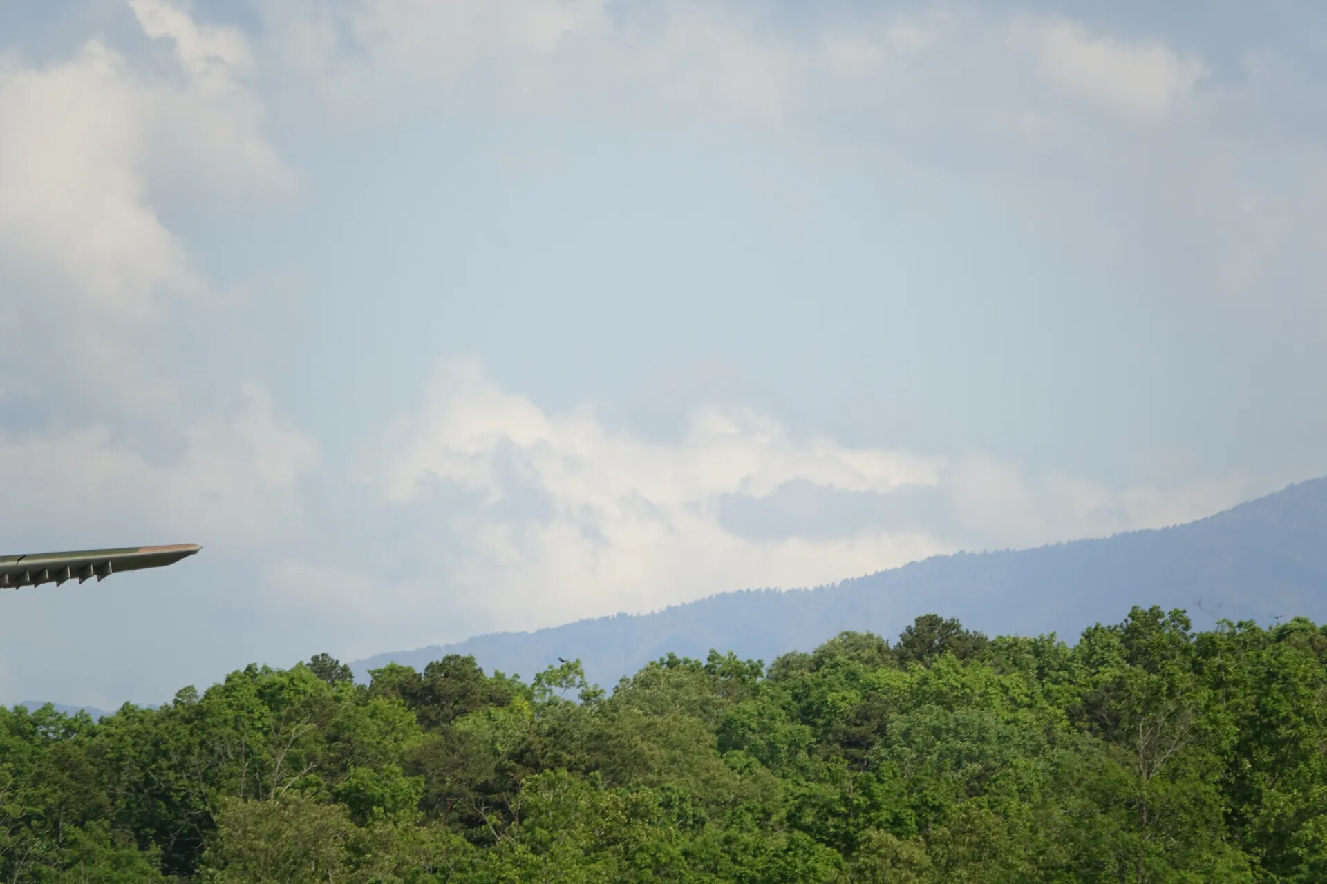 Vintage Warbird Nose and Propeller Entering Frame, May 2019 Air Event