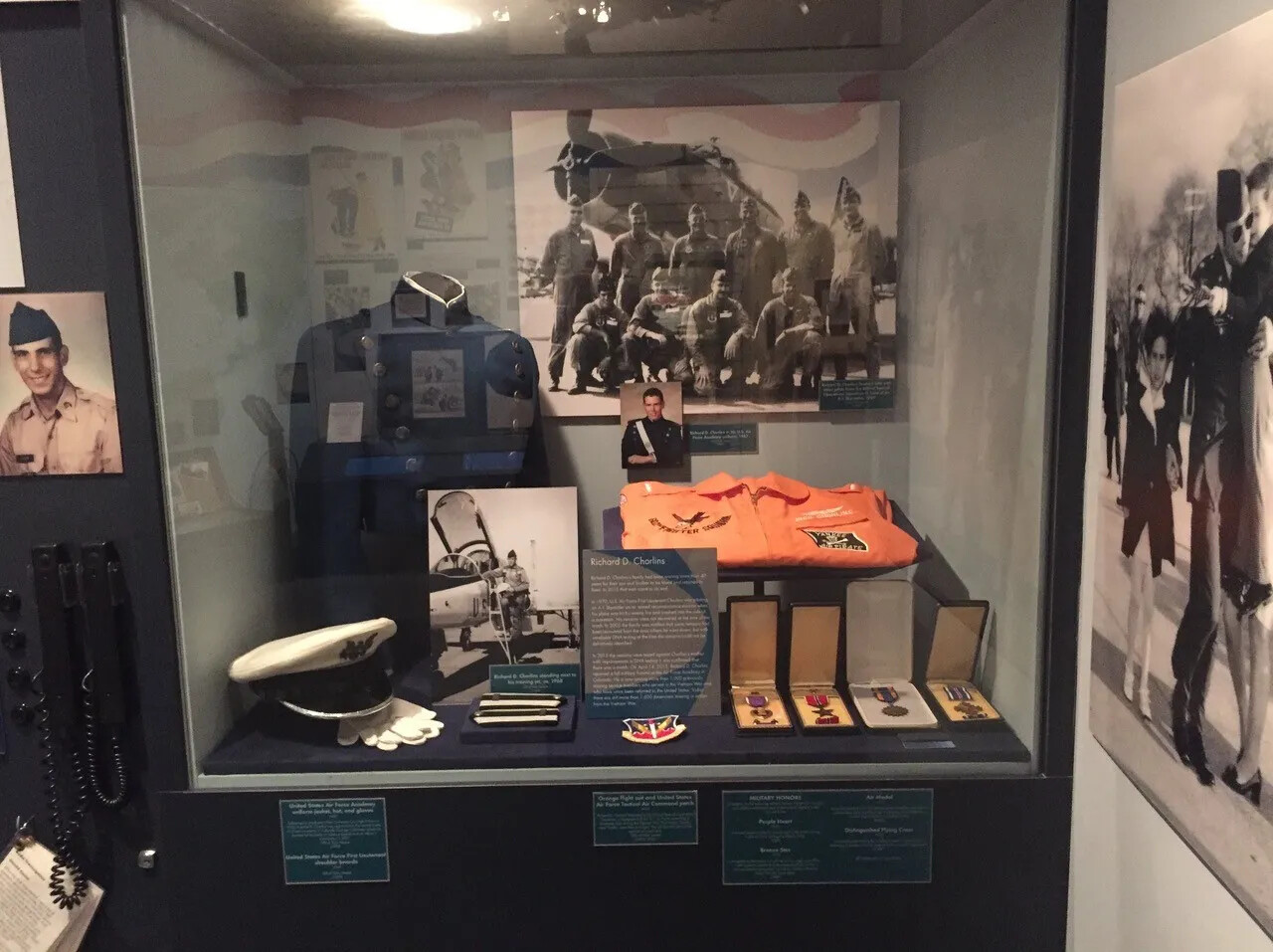Museum Exhibit Case: Richard D. Chorlins, U.S. Air Force Academy and Vietnam War Service Memorabilia