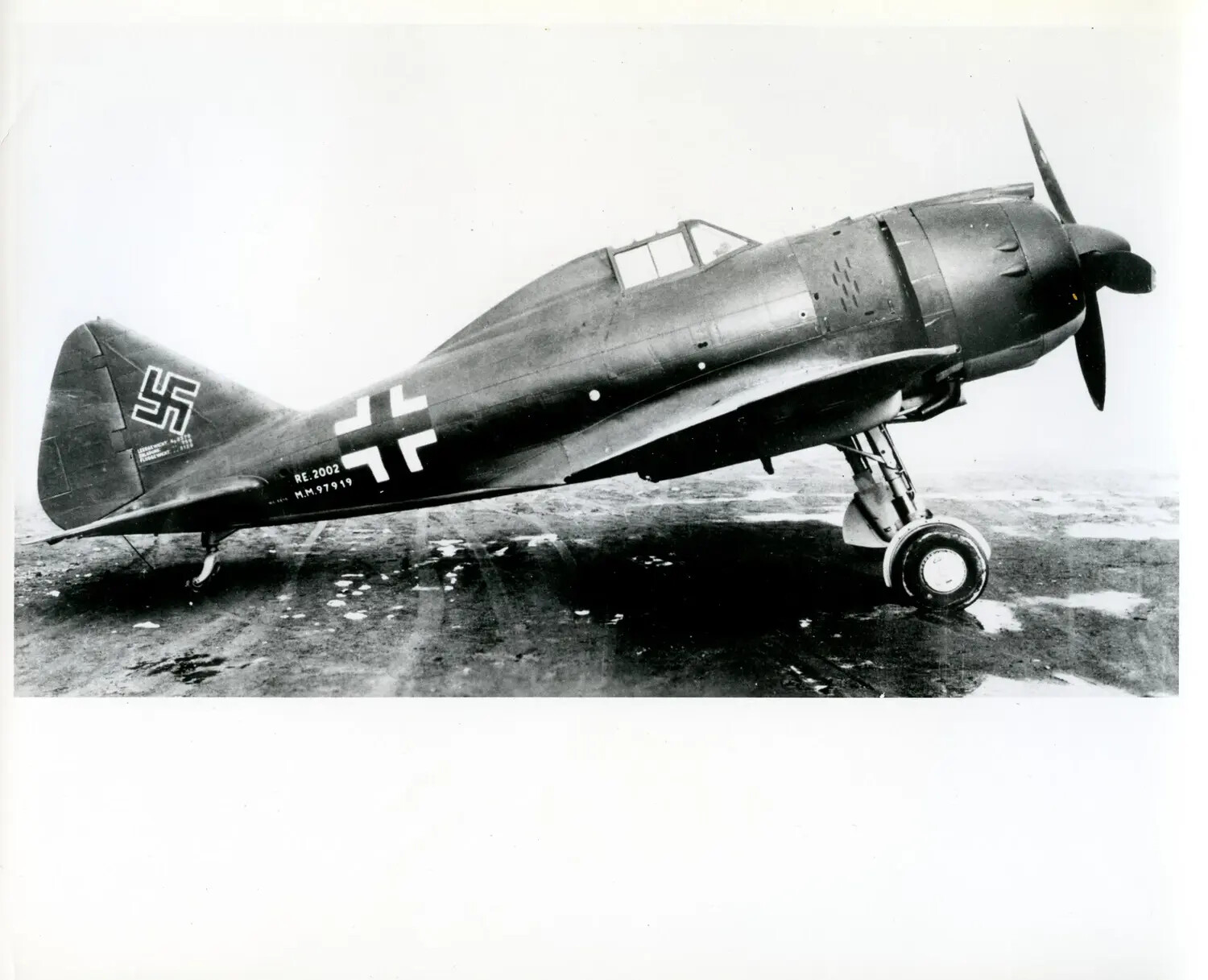 Reggiane Re.2002 'Ariete' Fighter-Bomber in German Luftwaffe Markings, WWII
