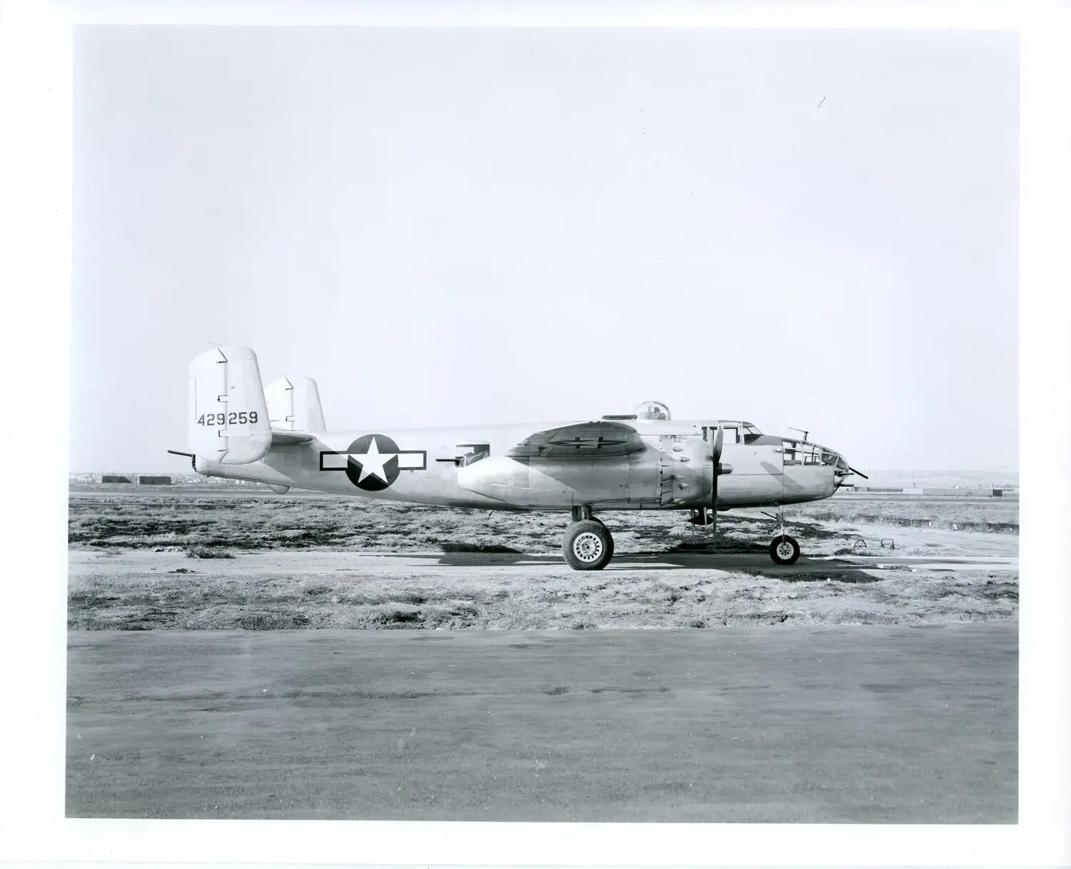 North American B-25 Mitchell Medium Bomber, Serial 429259, Ground Profile View