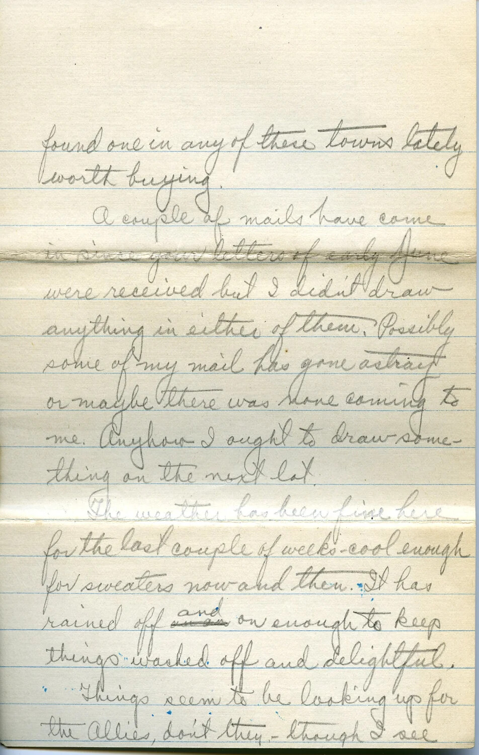 Handwritten Letter from Pvt. Willis W. Wagener - Letter 10, Page H