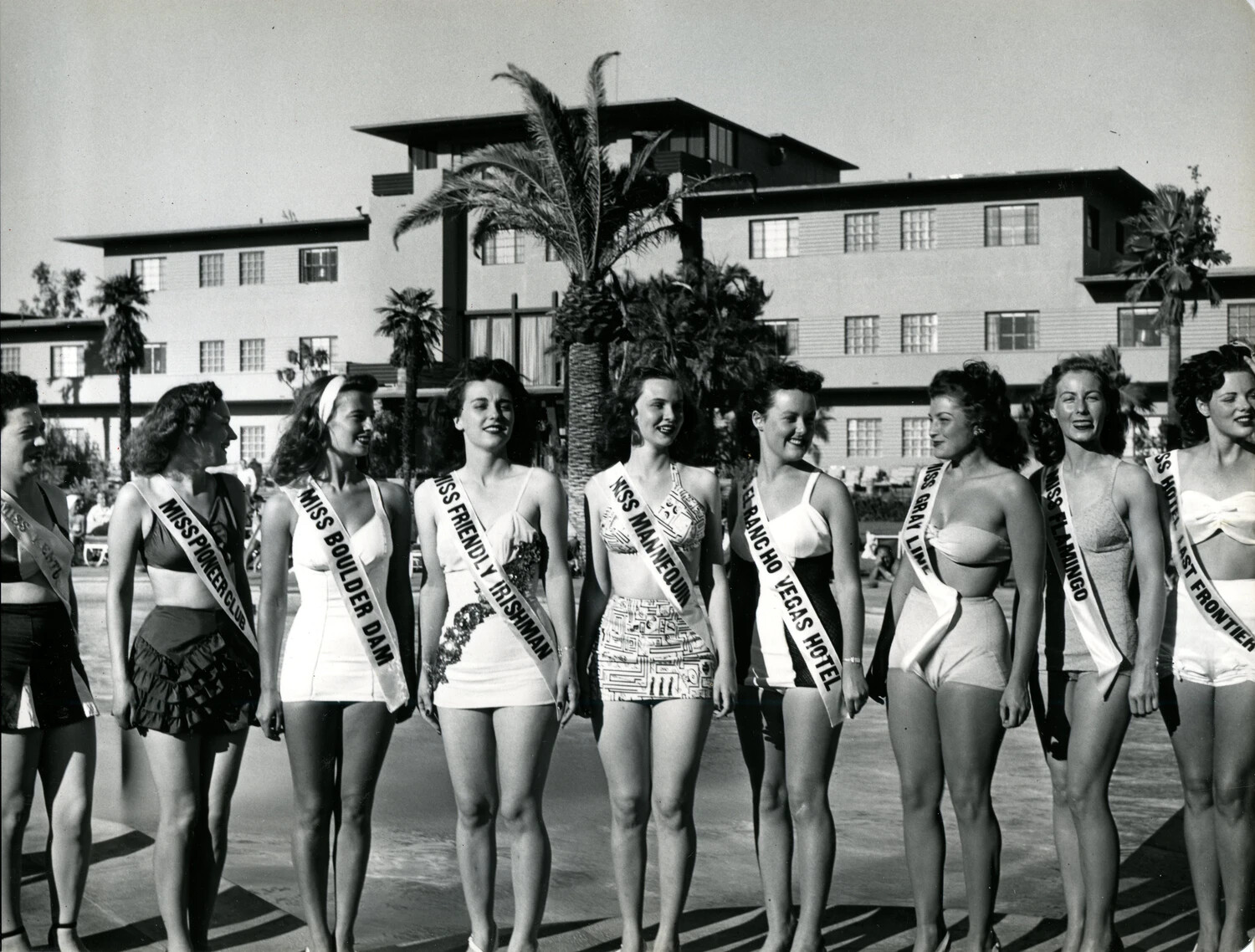 Helldorado Days Beauty Pageant Contestants Representing Las Vegas Hotels, c. 1949