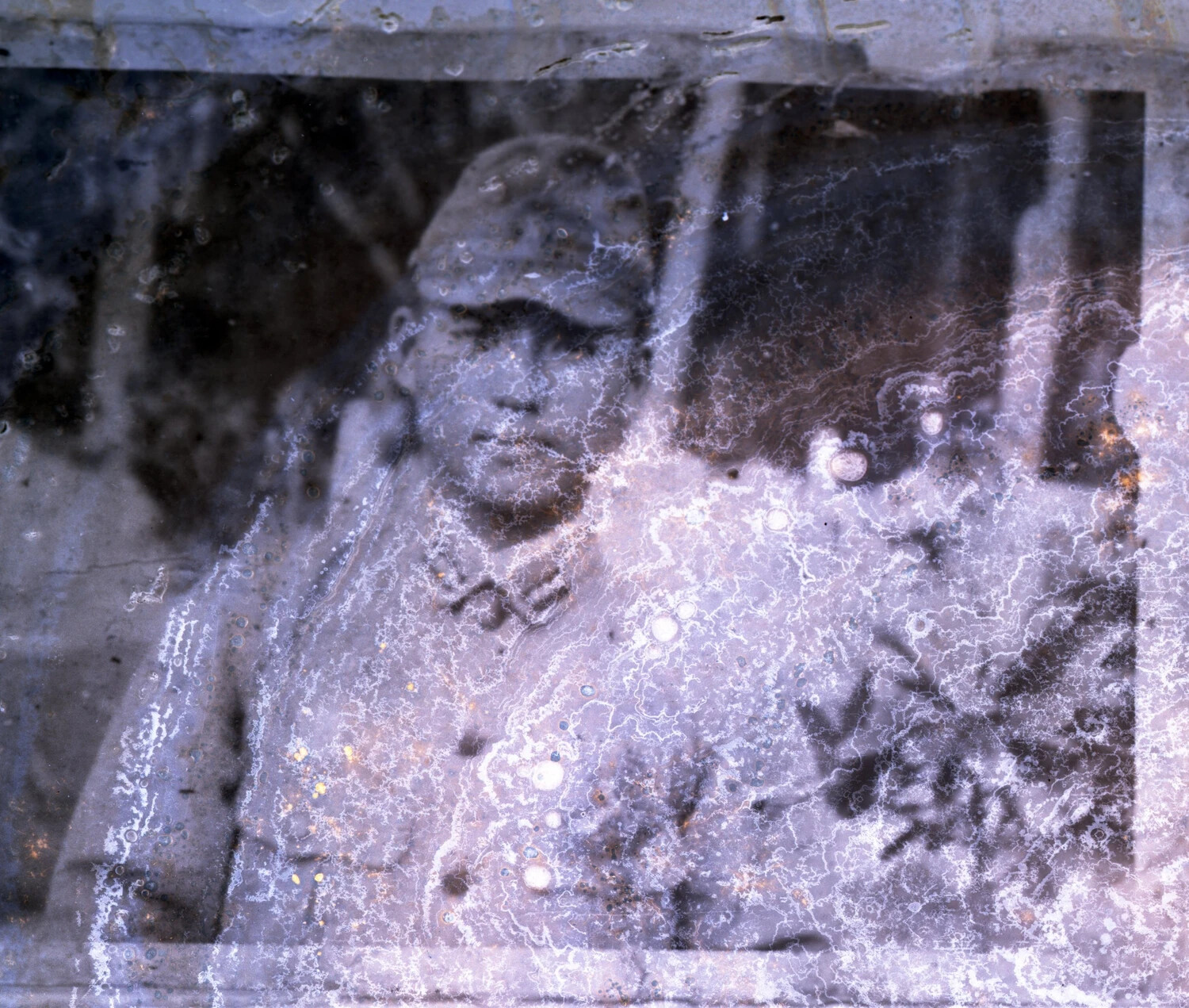 Deteriorated Portrait Negative, Captured Japanese Reconnaissance Photo Group, CBI Theater