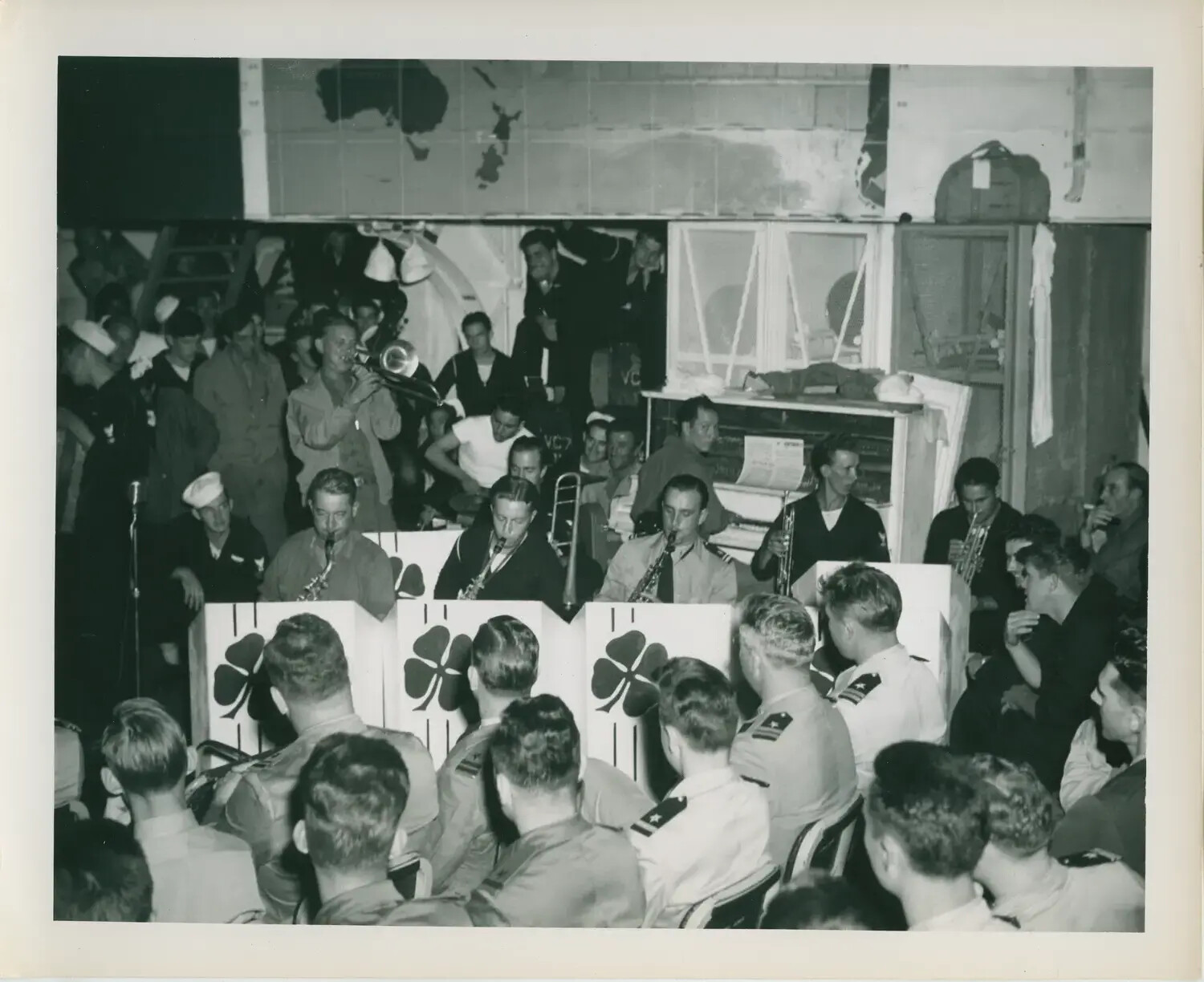 Shipboard Dance Band Performance Aboard USS Petrof Bay (CVE-80), WWII Pacific Theater