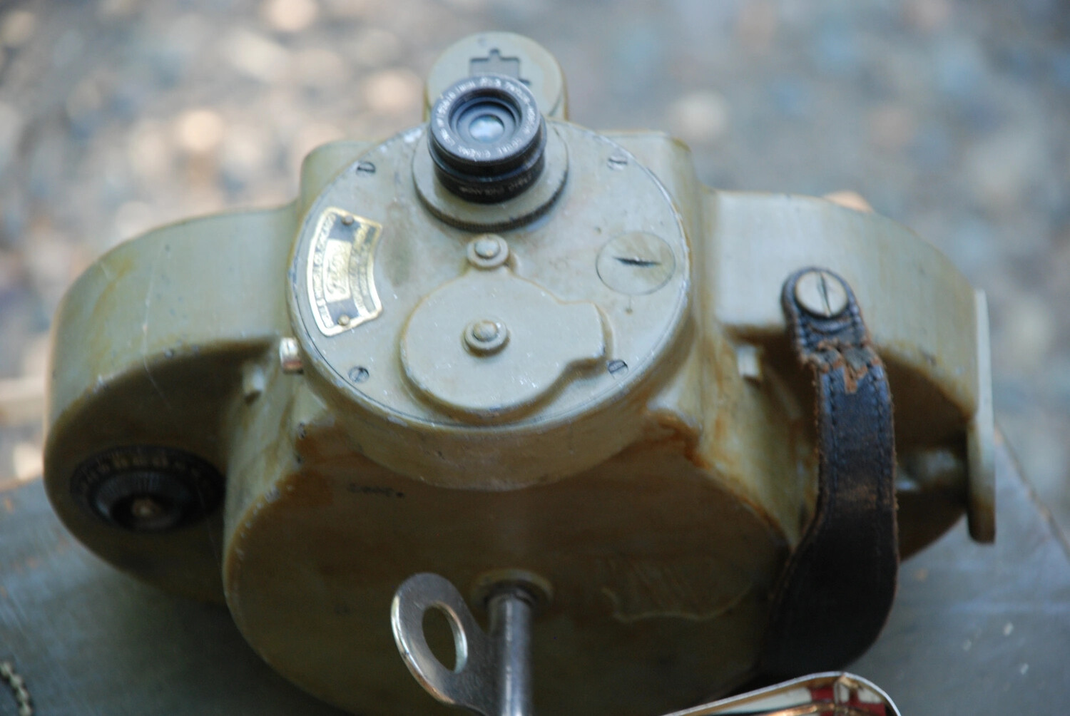 WWII-Era Aircraft Optical Instrument (Gunsight/Bombsight Component), Kotec China-Burma Collection, Modern Documentation Photograph