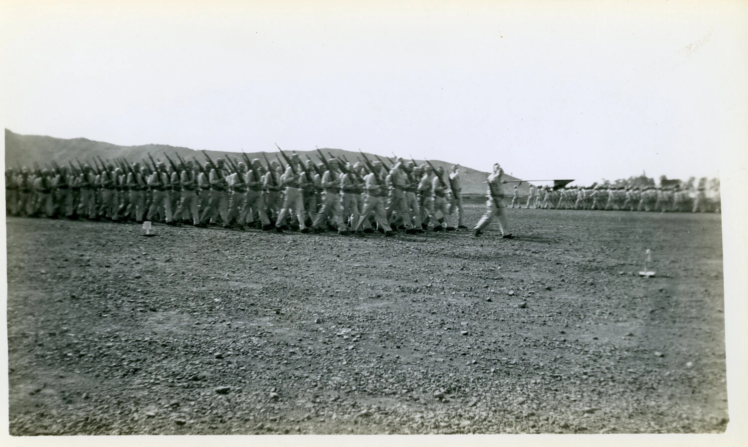 Infantry Column Marching in Review with Fixed Bayonets (Second View)