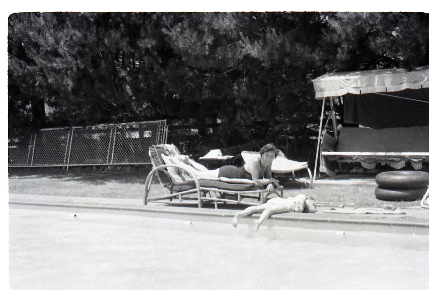 Poolside Relaxation, Castro Valley, California, 1954