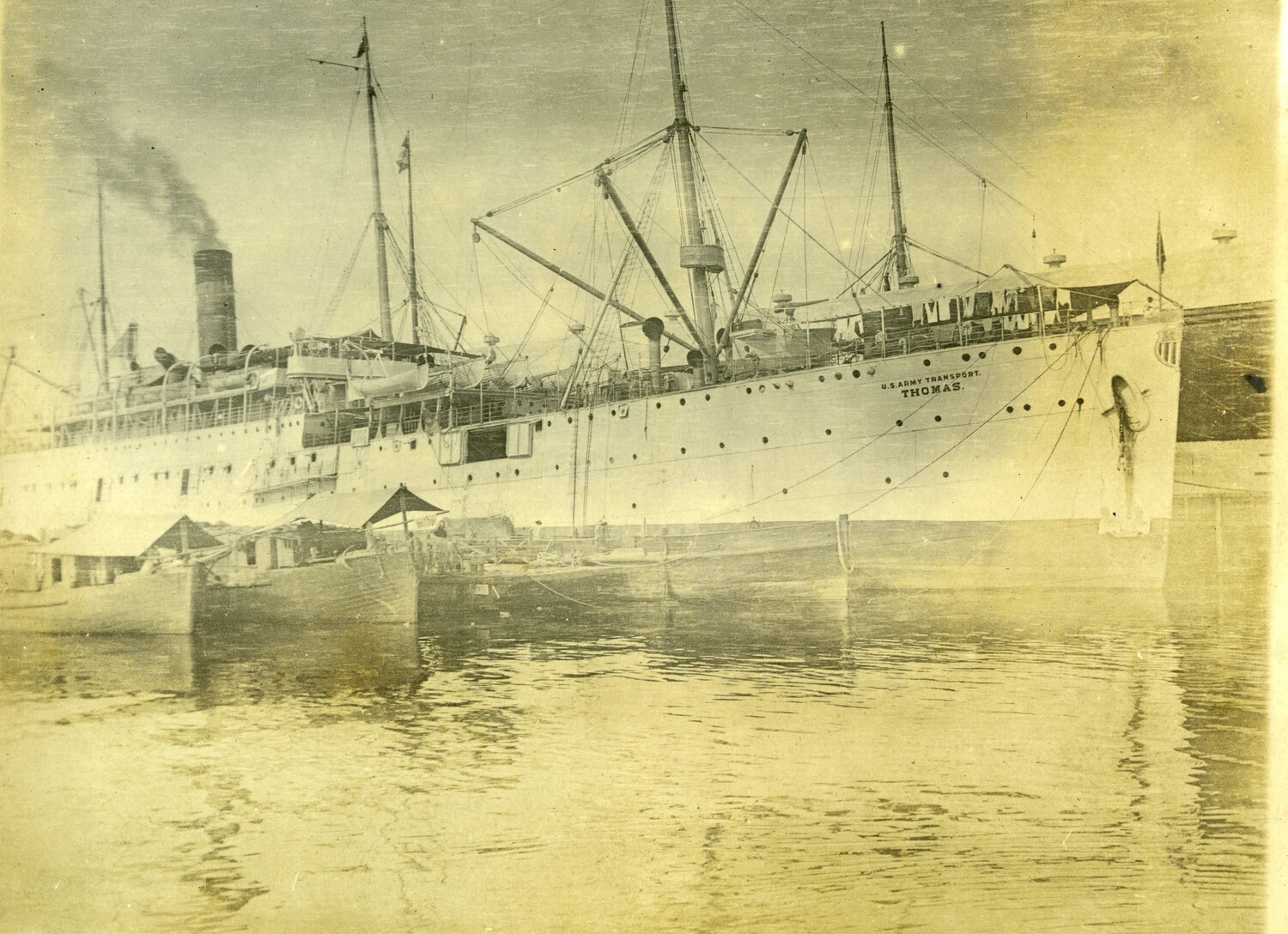 U.S. Army Transport THOMAS in Philippine Harbor, Early 1900s