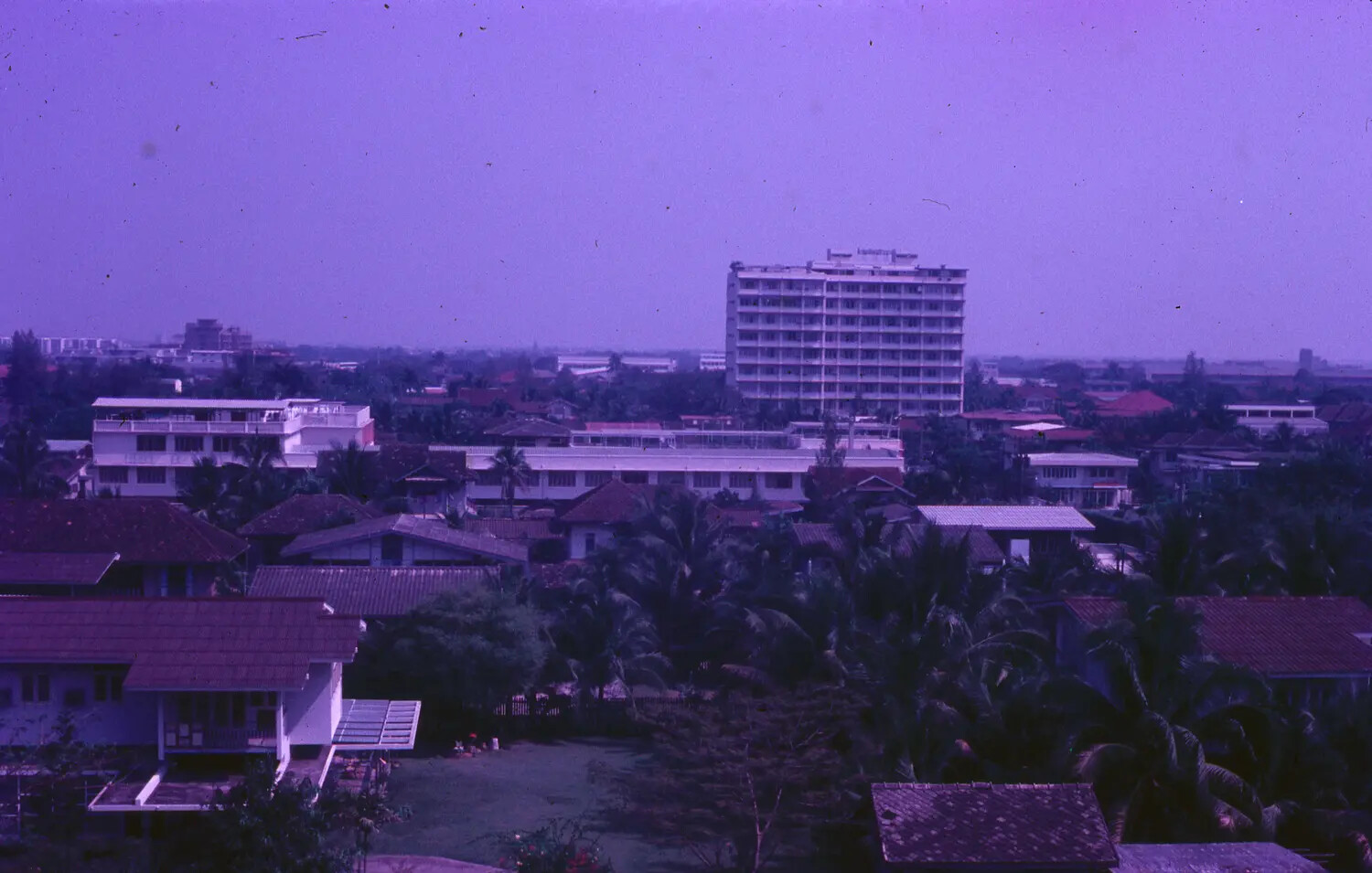 Elevated City Skyline View, South Vietnam, 1965