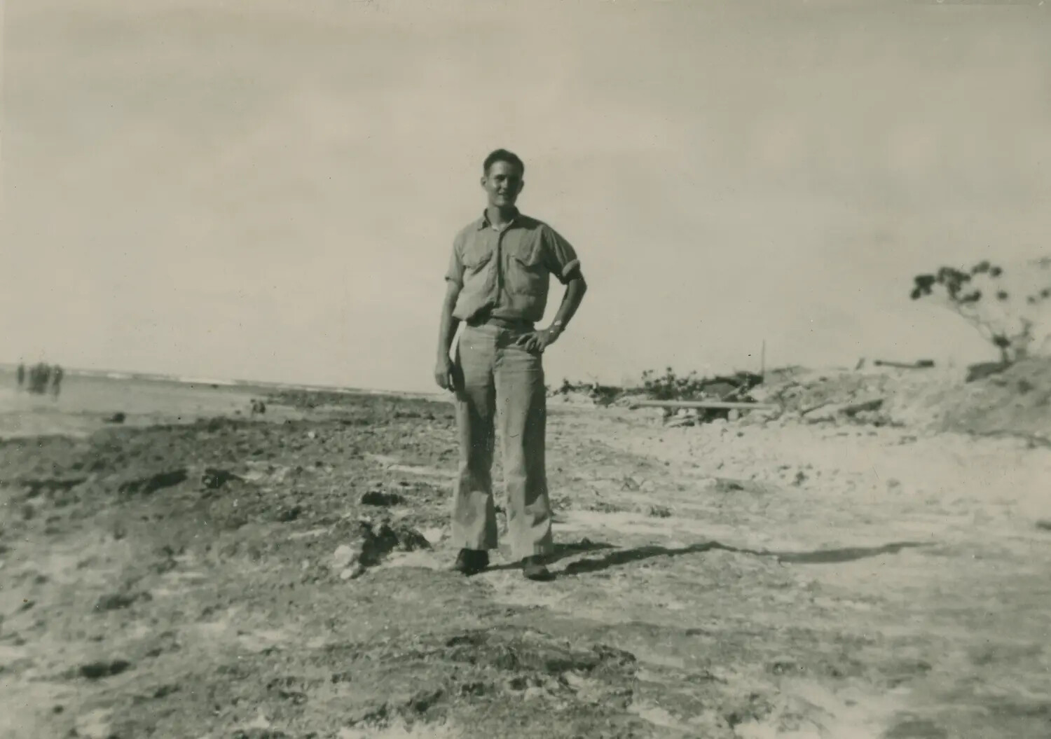 Portrait of Serviceman on Tropical Beach, McAleer Album