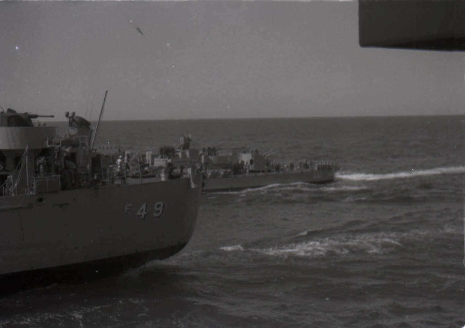 Escort Vessel 'F 49' Steaming in Formation, Pacific Fleet Task Group, 1954