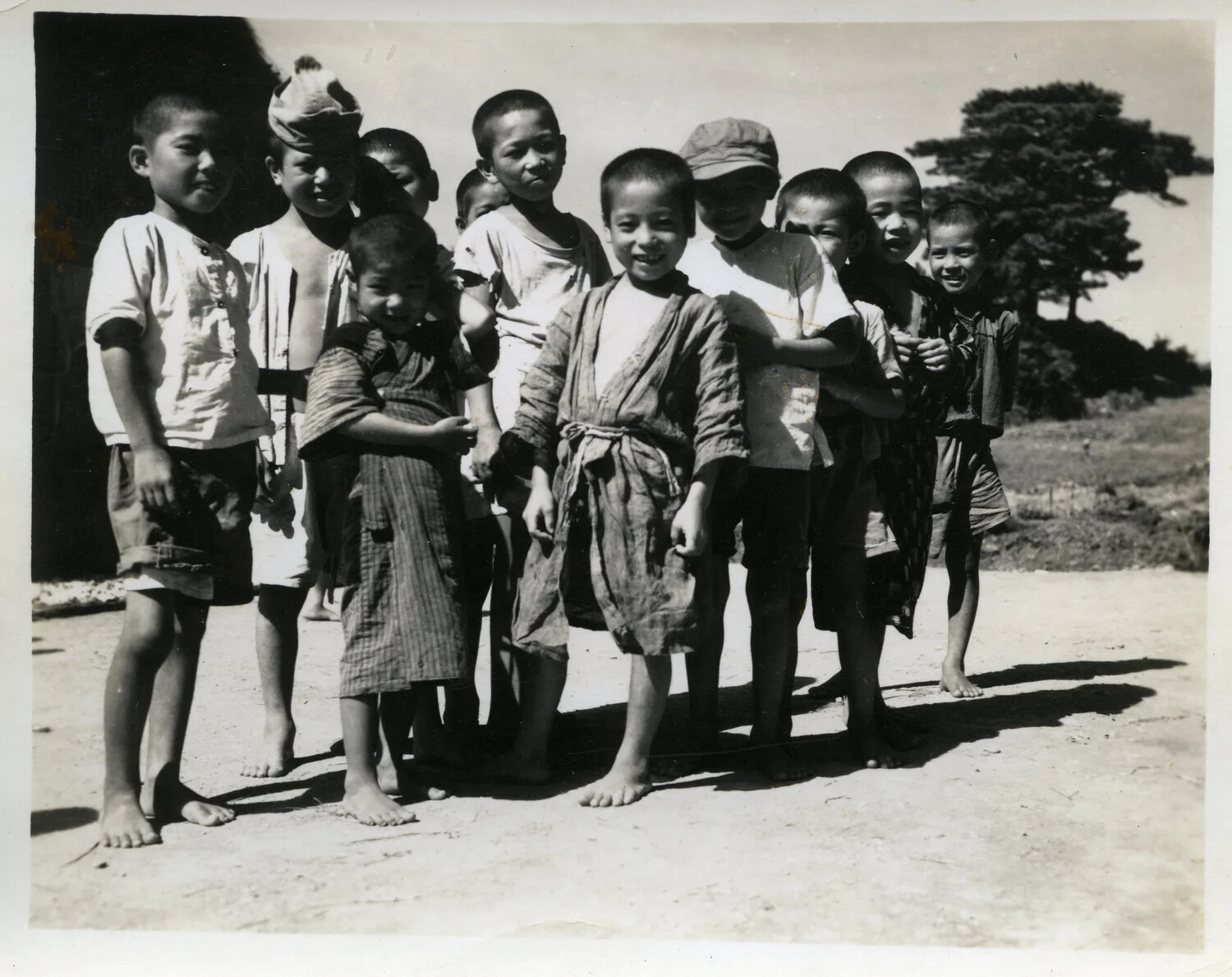 Group Portrait of Okinawan Boys, Okinawa, 1945