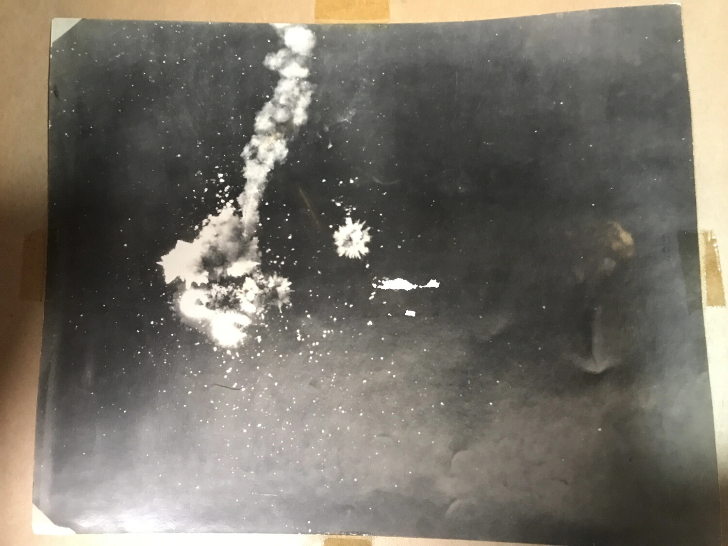 Anti-Aircraft Flak Bursts Over a Combat Target, 312th Bomb Group