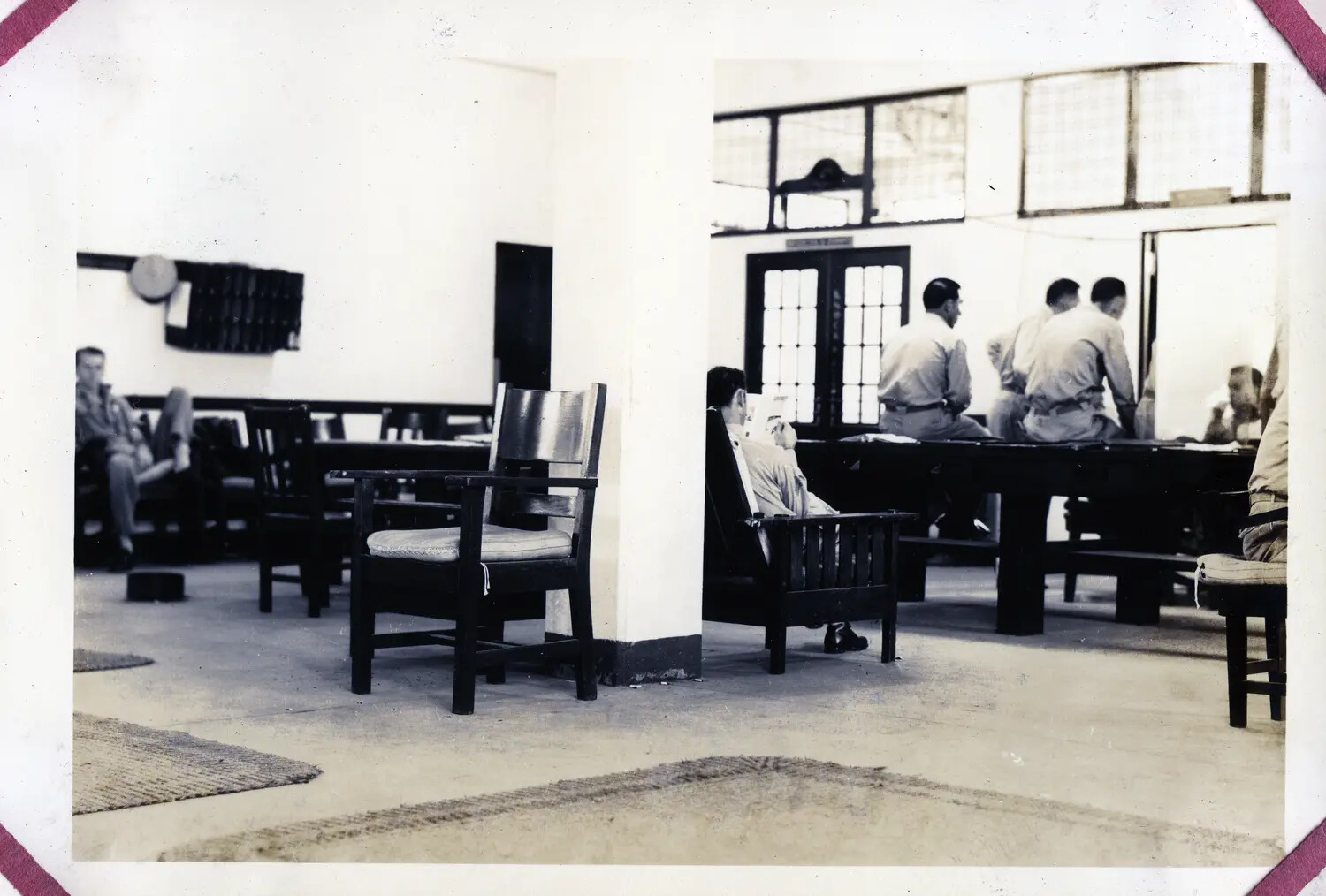 Servicemen in Recreation Room, Panama Canal Zone, World War II